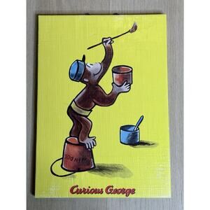 Curious George Wall Art Canvas Target Home 2005 "Paints His Room" Series 1 of 4